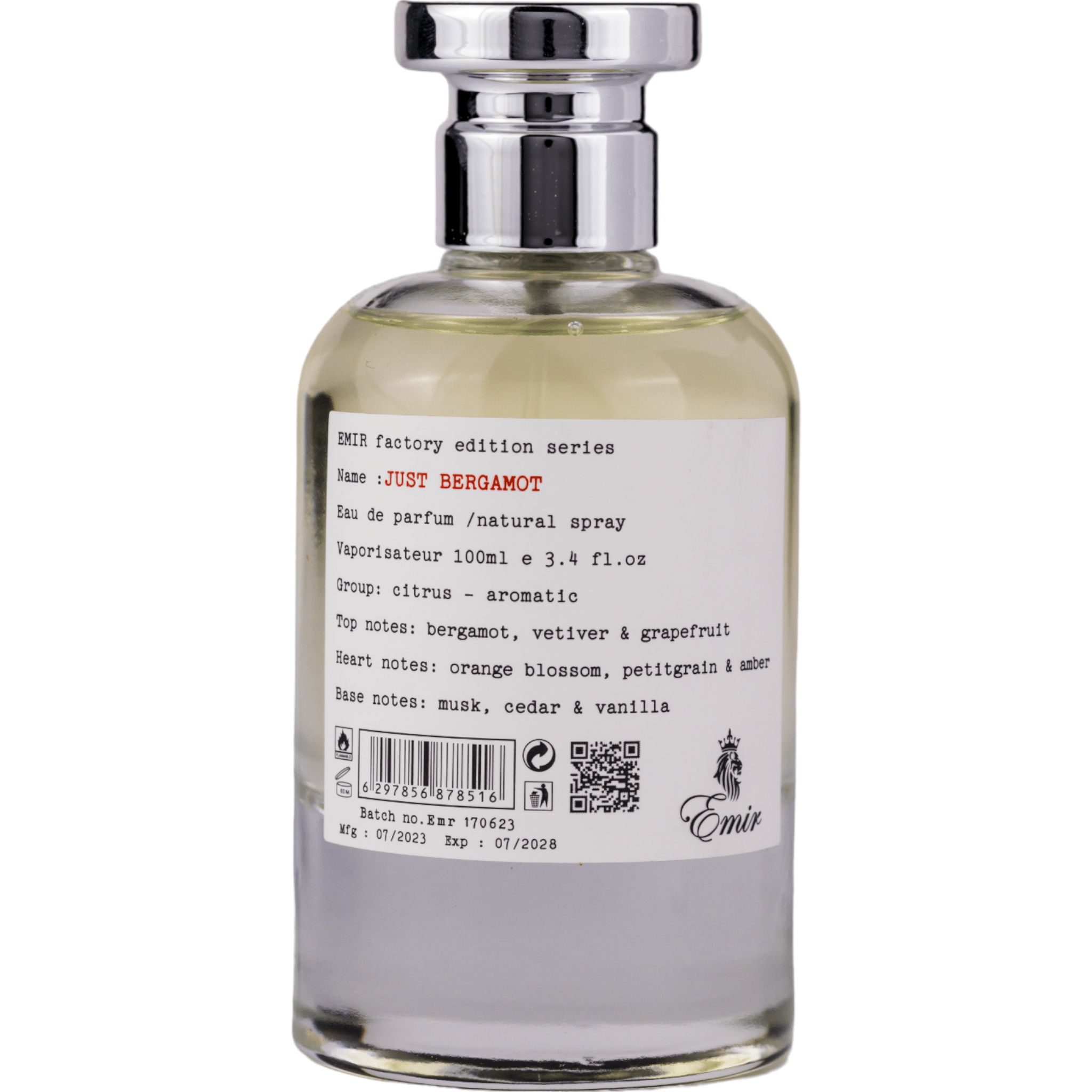 1737474792_RAW678fc2e8c511d Emir – Just Bergamot Factory Edition Eau De Parfum 100ml - Image 1