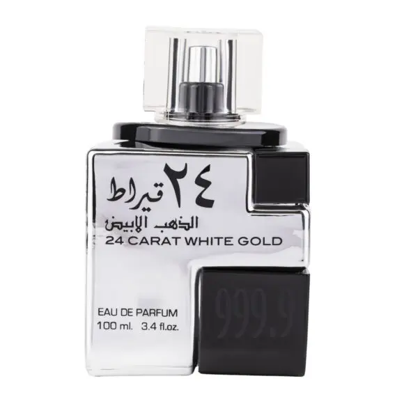 24-carat-white-gold-580x580.jpg Lattafa – 24 Carat White Gold 100ml - Image 1