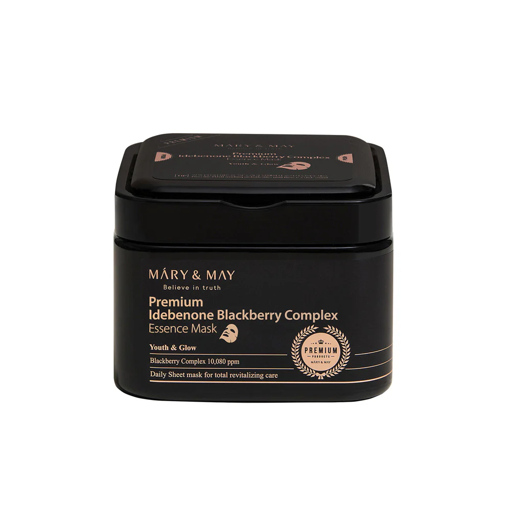 37_2e80cf61-6cb3-49ad-9681-cc54fec11ba6 Mary & May - Premium Idebenone Blackberry Complex Essence Mask, 20EA/250g - Image 1