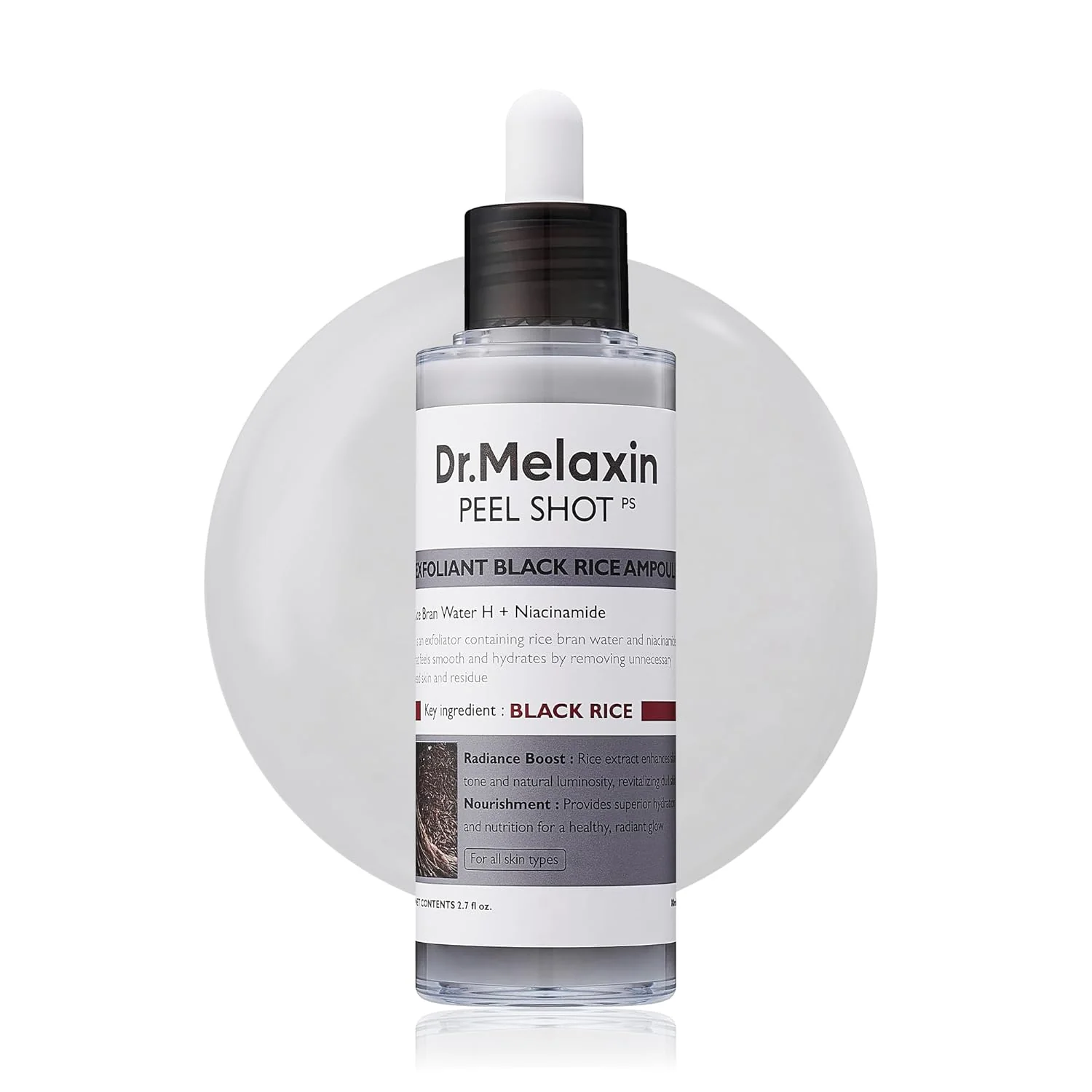 61V5diCzxwL._SL1500-1 Dr.Melaxin - Peel Shot Exfoliant Black Rice Ampoule, 80ml - Image 1