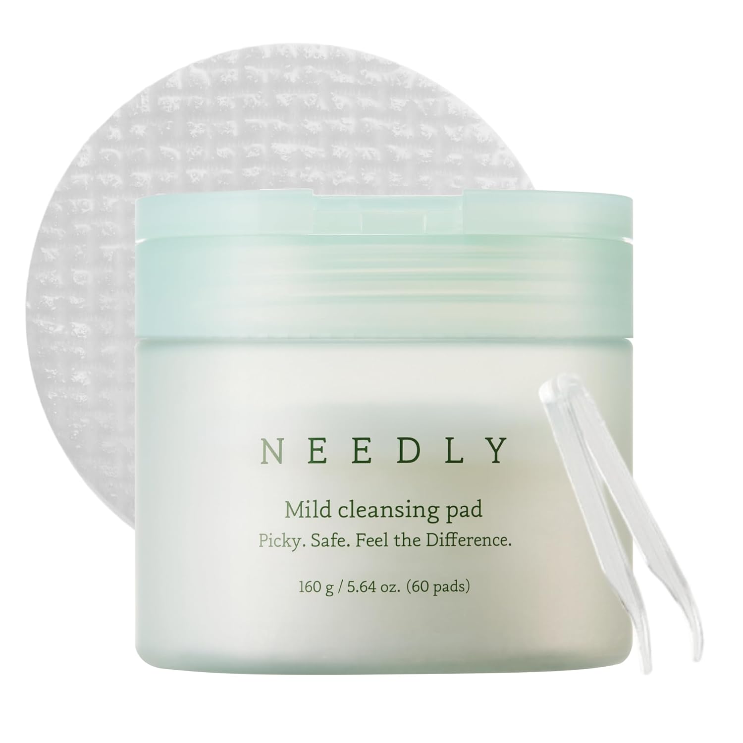 61bc-GlKZzL._SL1500_ NEEDLY - Mild Cleansing Pad, Makeup Remover, 60 pcs - Image 1