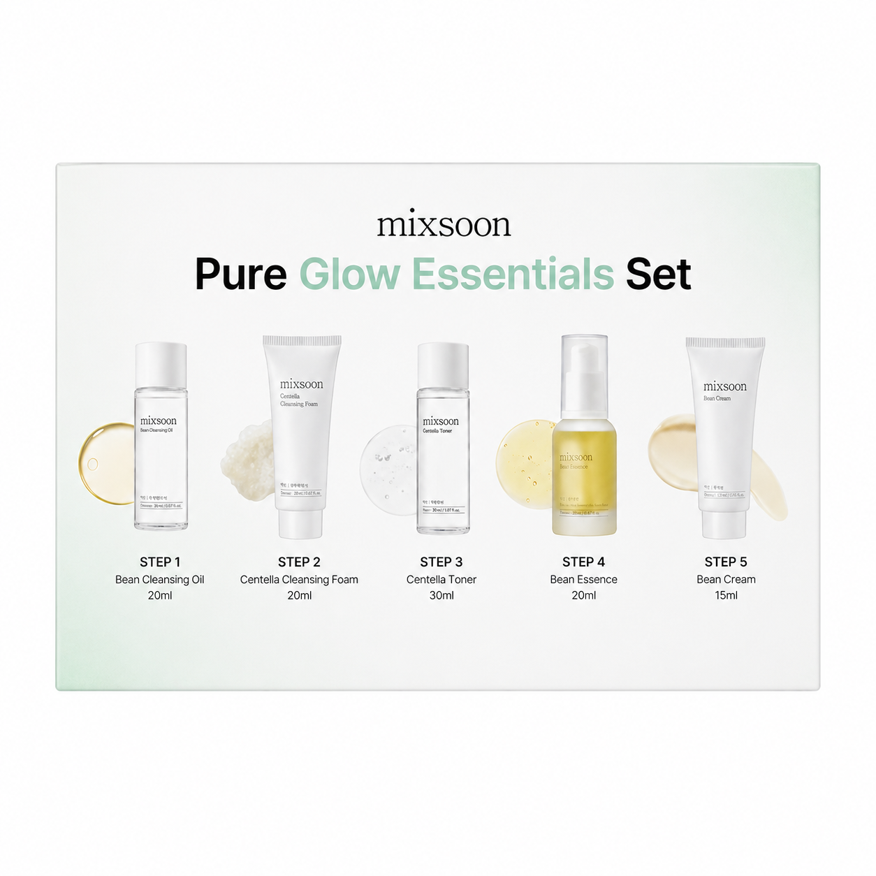6ad53889-eb94-4c7b-bf05-9495616638aa Mixsoon - Pure Glow Essentials Set, 5 items - Image 1