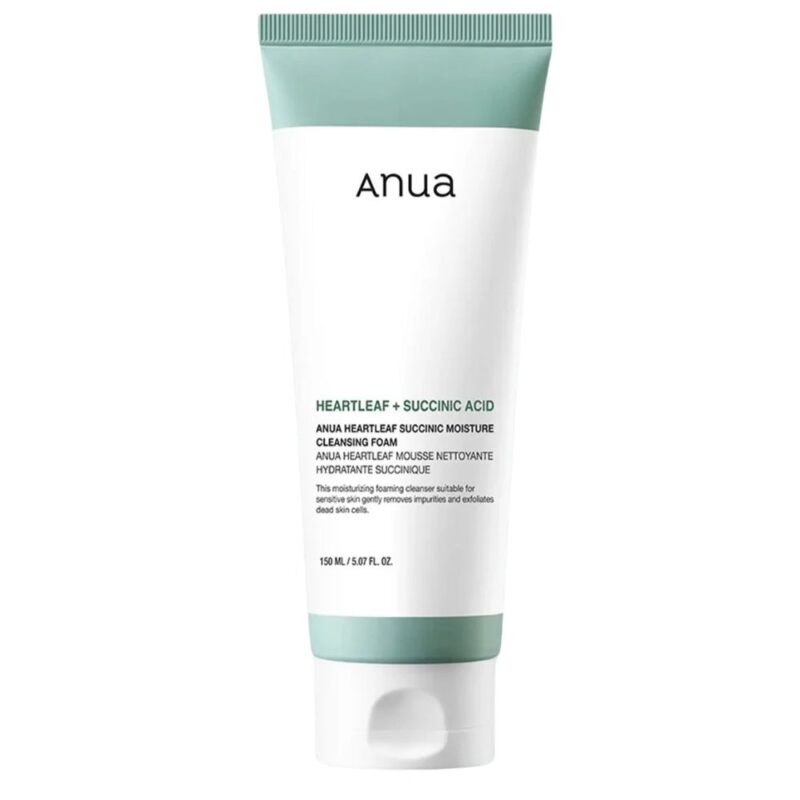 Anua-Heartleaf-Succinic-Moisture-Cleansing-Foam-3-800x800-1 Anua - Heartleaf Succinic Moisture Cleansing Foam, 150ml - Image 1