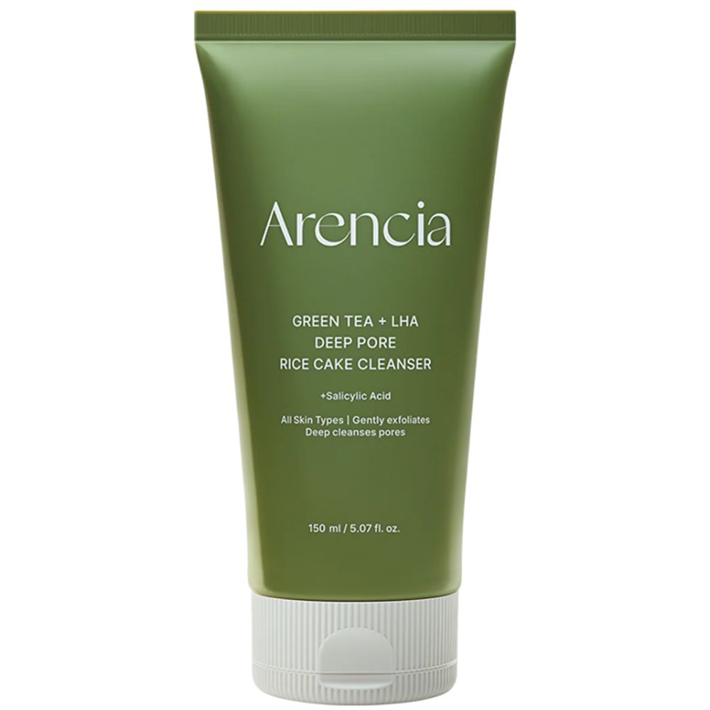 Arencia-Green-Tea-LHA-Deep-Pore-Rice-Cake-Cleanser Arencia - Green Tea + LHA Deep Pore Rice Cake Cleanser, 150g - Image 1