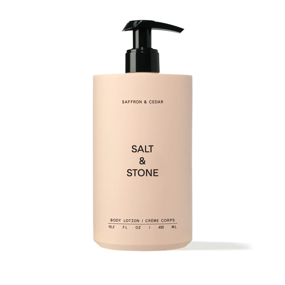 BodyLotion-SaffronCedar-450ml-BaseImage_1080x_da83aa24-22d3-476c-a699-8df07704df79 Salt & Stone – Body Lotion Saffron & Cedar, 450ml - Image 1