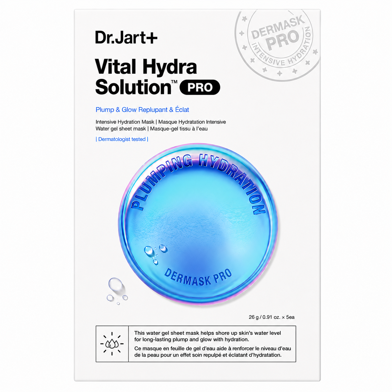 Dr.Jart-Vital-Hydra-Solution-PRO-Mask-Pack-5-sheets-1 Dr.Jart+ - Vital Hydra Solution PRO Mask Pack, 5 sheets - Image 1