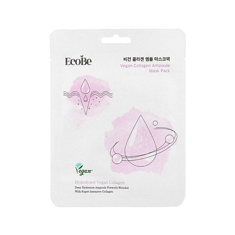 Frame-8511576 EcoBe - Vegan Collagen Ampoule Mask Pack, 25ml, 1 piece - Image 1