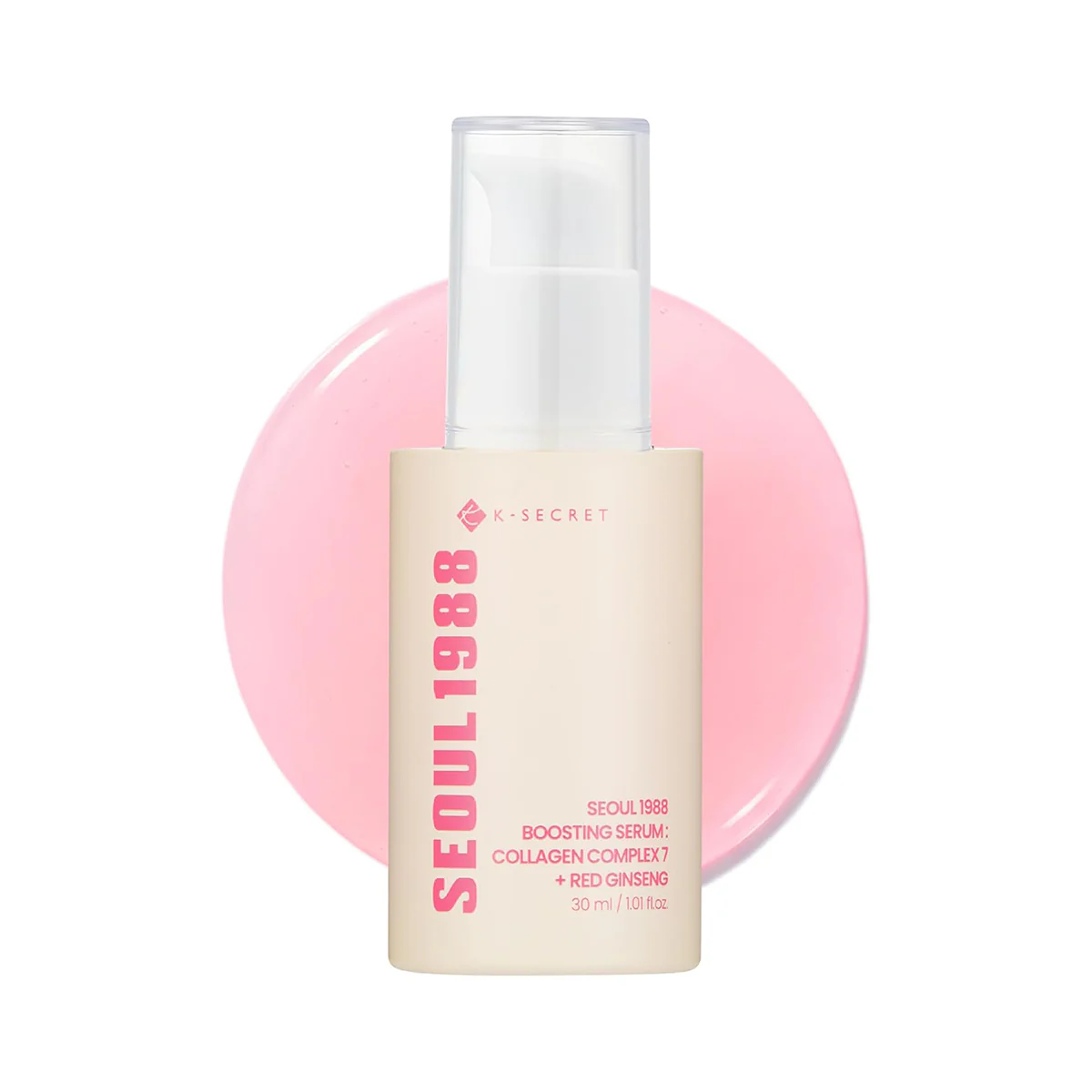 HIKOCO_K-Secret_SEOUL1988BoostingSerum-CollagenComplex7_RedGinseng_01 K-SECRET - SEOUL 1988 Boosting Serum: Collagen Complex 7 + Red Ginseng - 30ml - Image 1