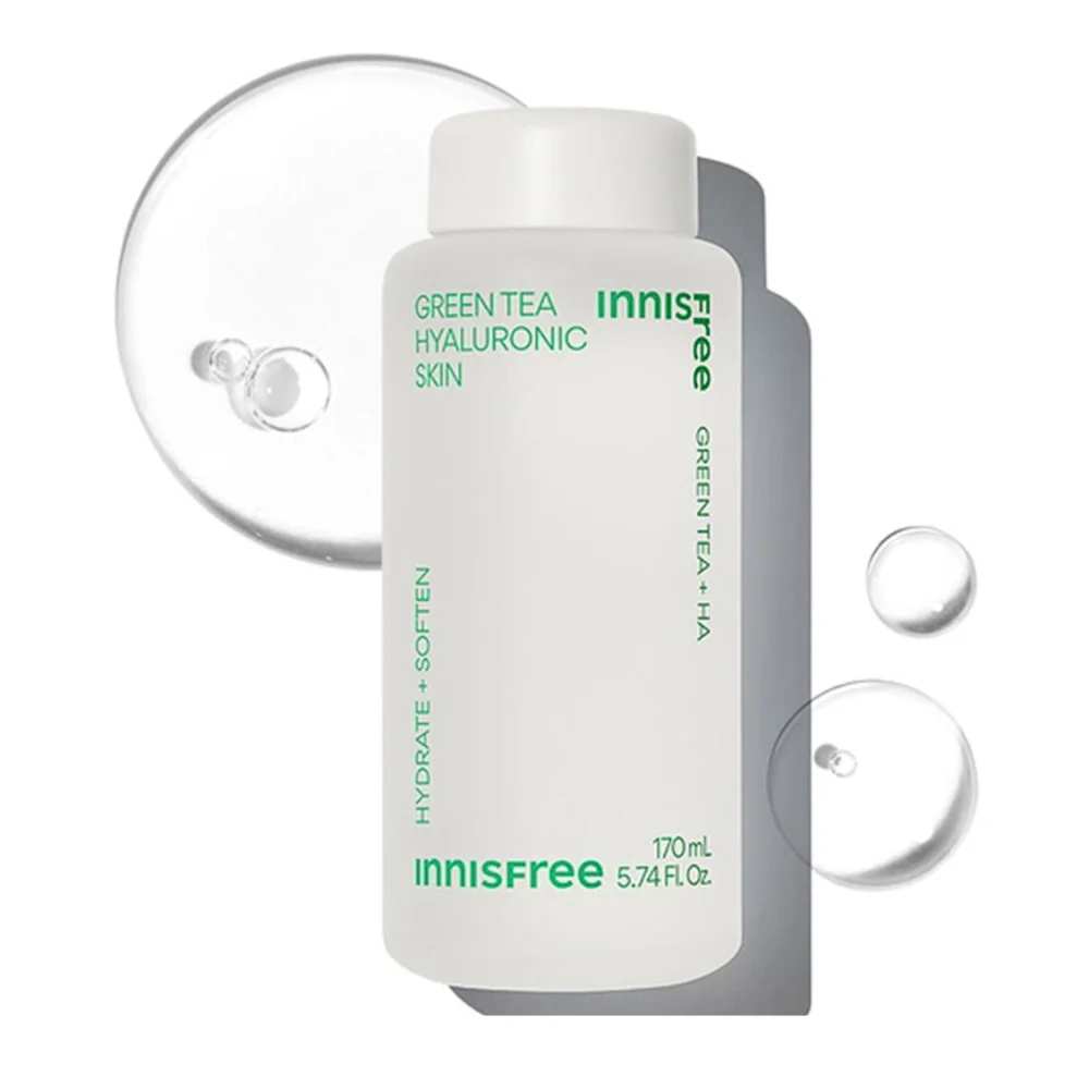 INNISFREEGreenTeaHyaluronicSkin170mlCosmeHutKoreanBeautyAustralia_1200x Innisfree - Green Tea Hyaluronic Skin, 170ml - Image 1