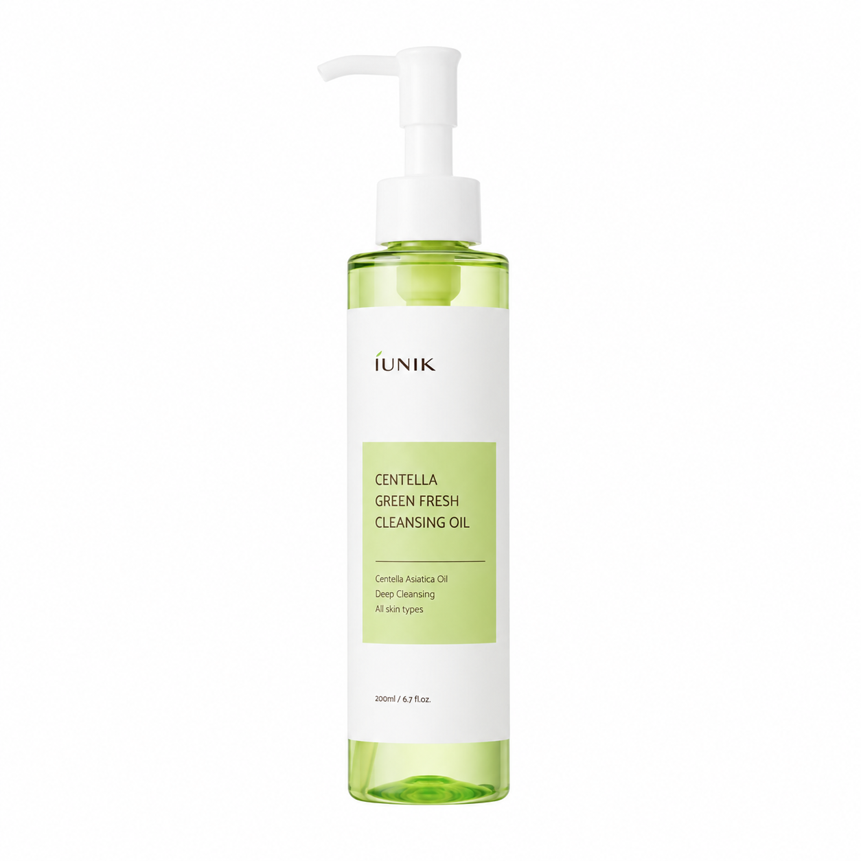 IUNIK-Centella-Green-Fresh-Cleansing-Oil-200ml iUNIK - Centella Green Fresh Cleansing Oil, 200ml - Image 1