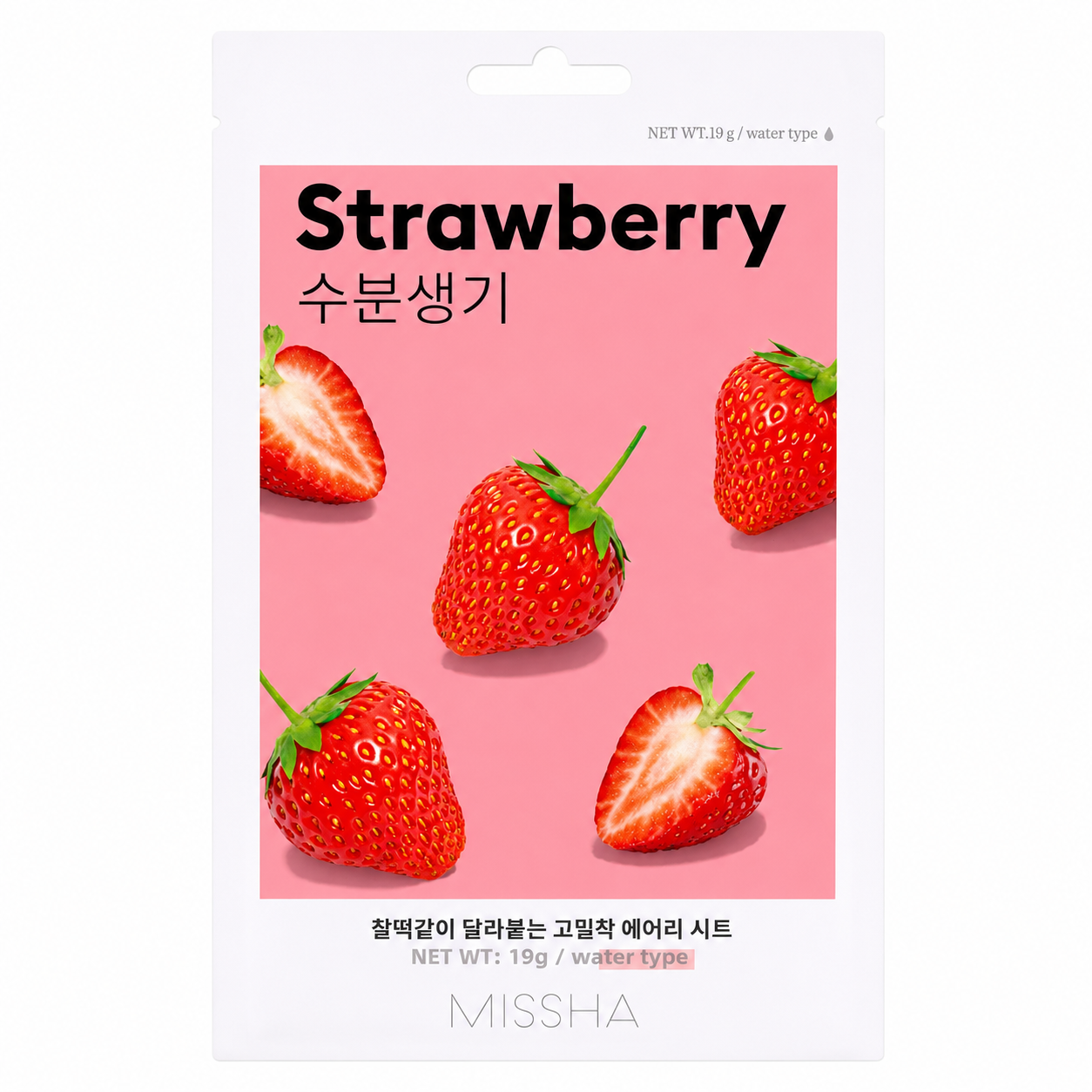 MISSHA-Airy-Fit-Sheet-Mask-Strawberry-1-sheet MISSHA - Airy Fit Sheet Mask Strawberry, 1 sheet - Image 1