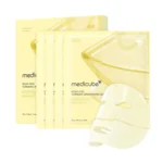 Medicube - Kojic Acid Turmeric Brightening Gel Mask, 1 Box, 4 sheets x 28g