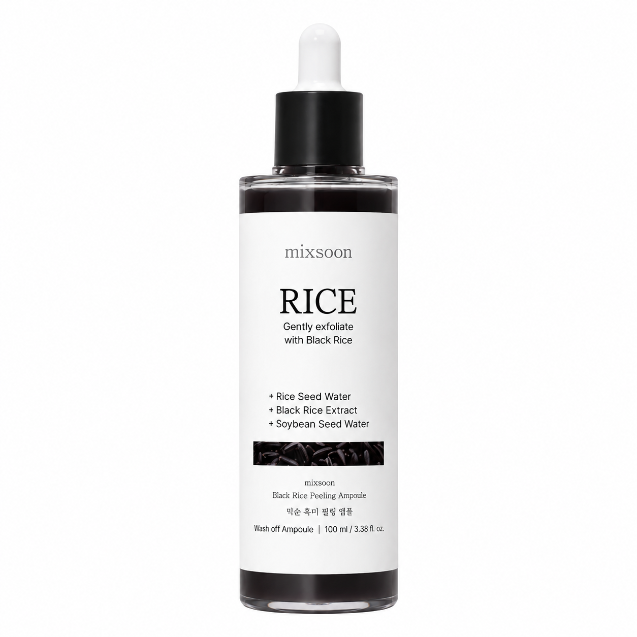 Mixsoon-Black-Rice-Peeling-Ampoule-100ml Mixsoon - Black Rice Peeling Ampoule, 100ml - Image 1