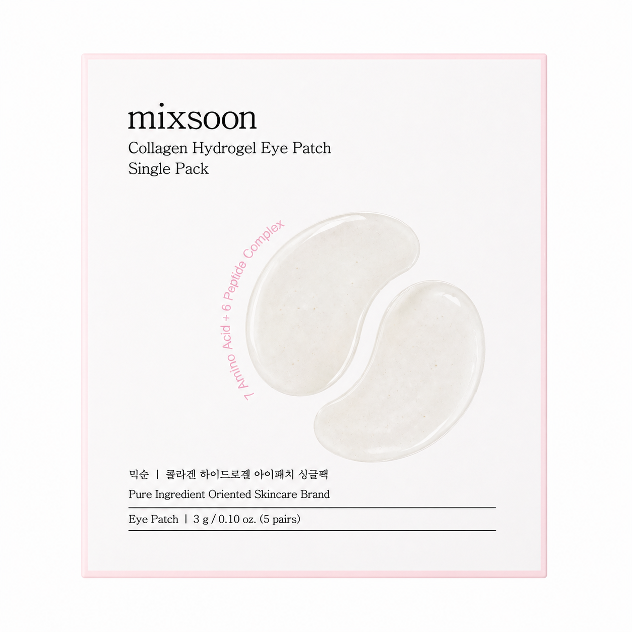 Mixsoon-Collagen-Hydrogel-Eye-Patch-Single-Pack-Set-5-pairs Mixsoon - Collagen Hydrogel Eye Patch Single Pack, 5 pairs - Image 1
