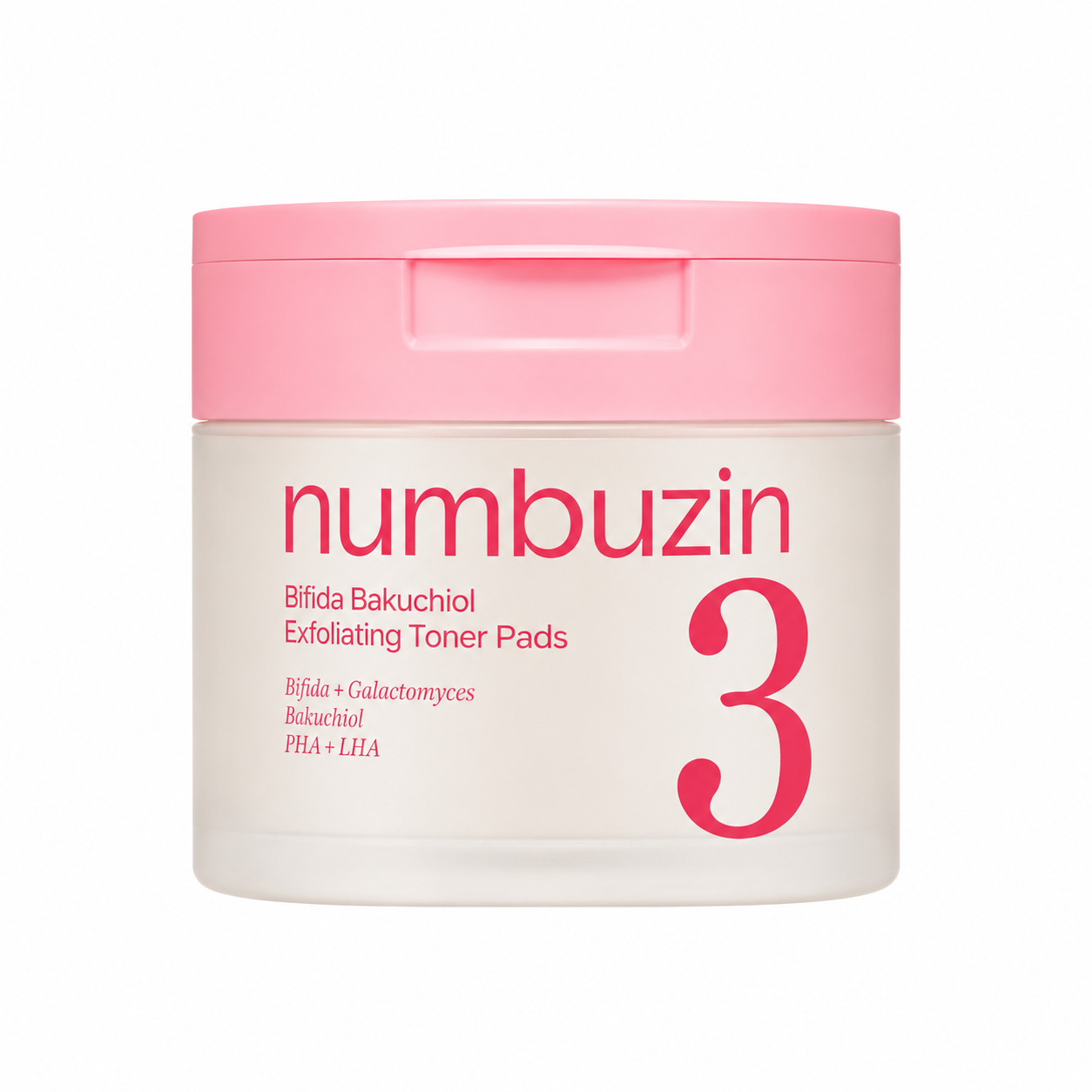 Numbuzin-No.3-Bifida-Bakuchiol-Exfoliating-Toner-Pads-190ml-70-pads-1 Numbuzin - No.3 Bifida Bakuchiol Exfoliating Toner Pads, 190ml (70 pads) - Image 1