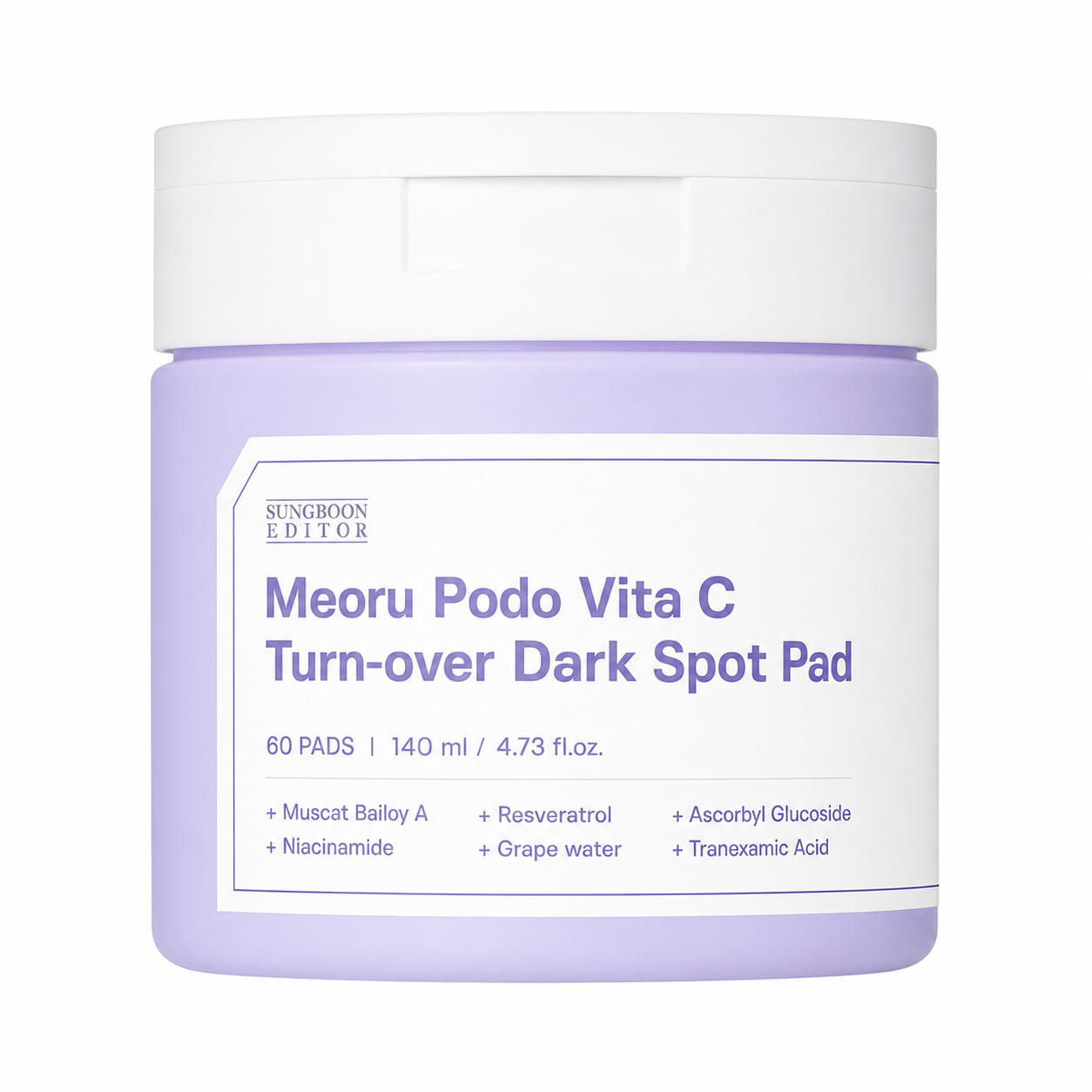 Sungboon-Editor-Wild-Grape-Vitamin-C-Turn-over-Dark-Spot-Pad-140ml-80-pads Sungboon Editor - Meoru Podo Vita C Turn-over Dark Spot Pad, 140ml (80 pads) - Image 1