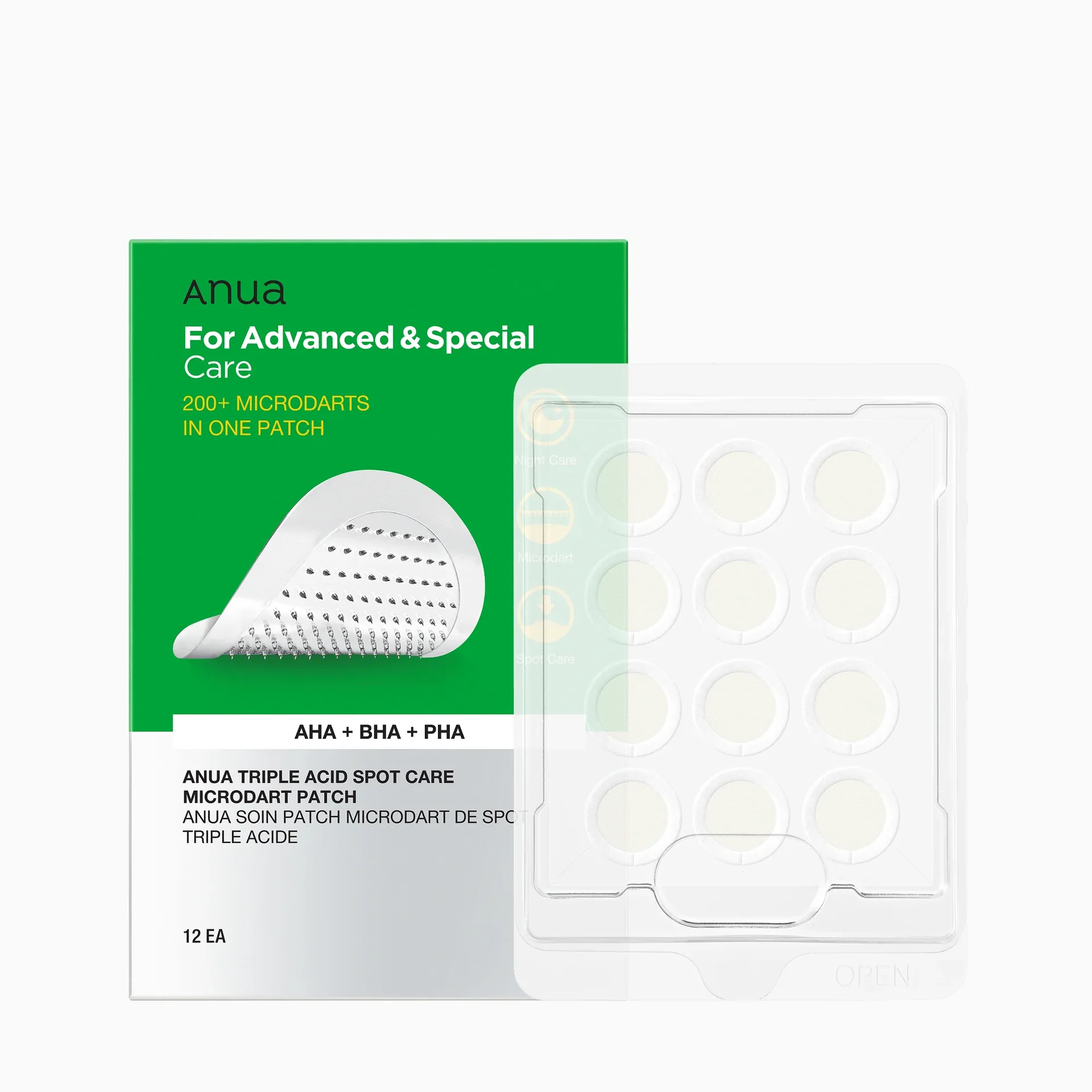anua-us-spot-patches-12-ea-triple-acid-spot-care-microdart-patch-1161173248 Anua - Triple acid spot care microdart patch, 12pcs - Image 1