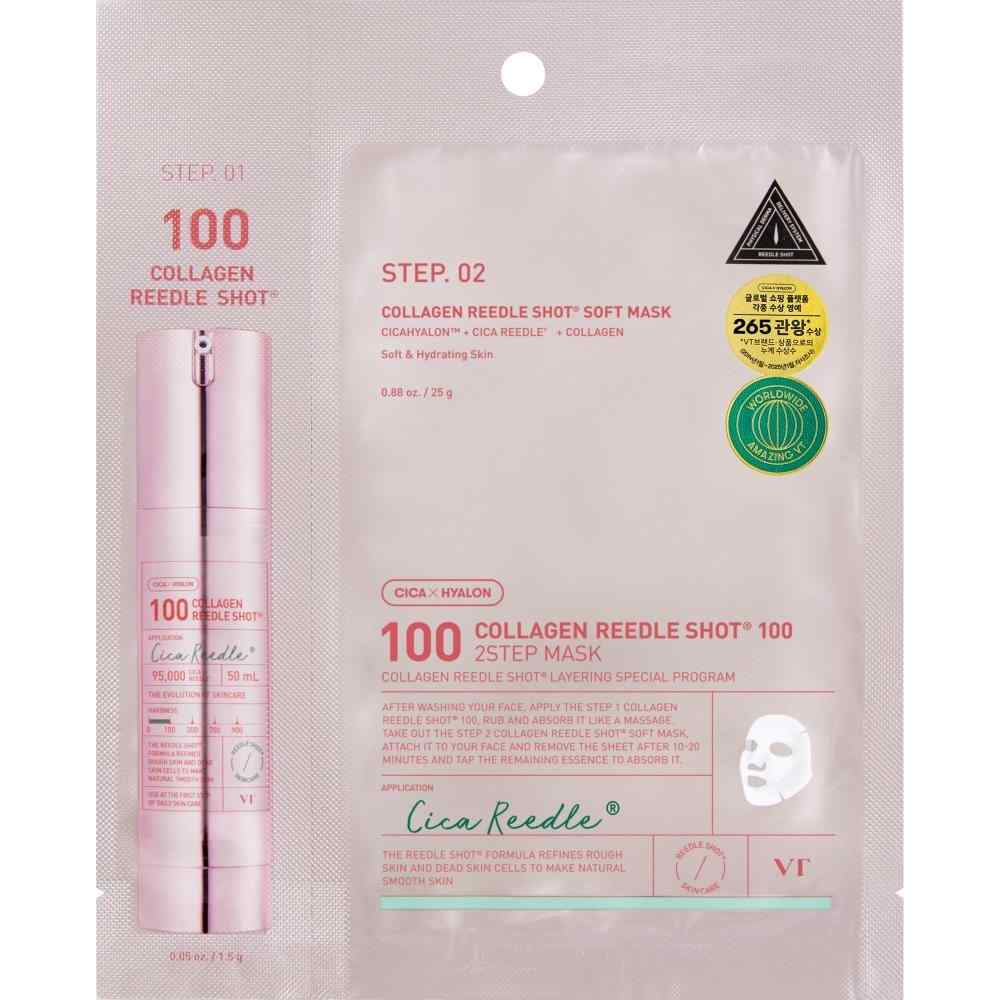 collagen-reedle-shot-100-2-step-sheet-mask-masca-de-fata-25-gr_30743_1_1763632148 VT Cosmetics - Collagen Reedle Shot 100 2 Step Mask, 26.5g, 1 piece - Image 1