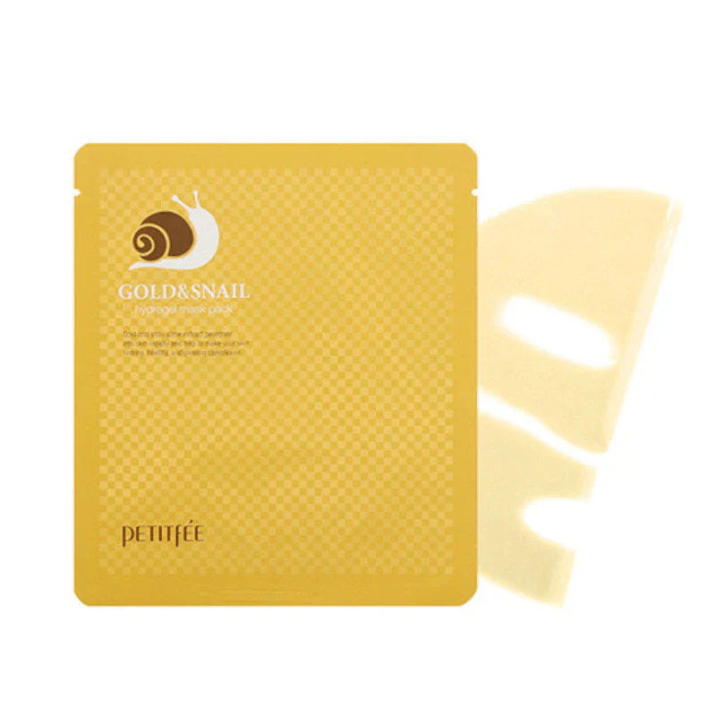 goldsnailmask Petitfee - Gold & Snail Intensive Hydrogel Mask Pack, 30g, 1 piece - Image 1