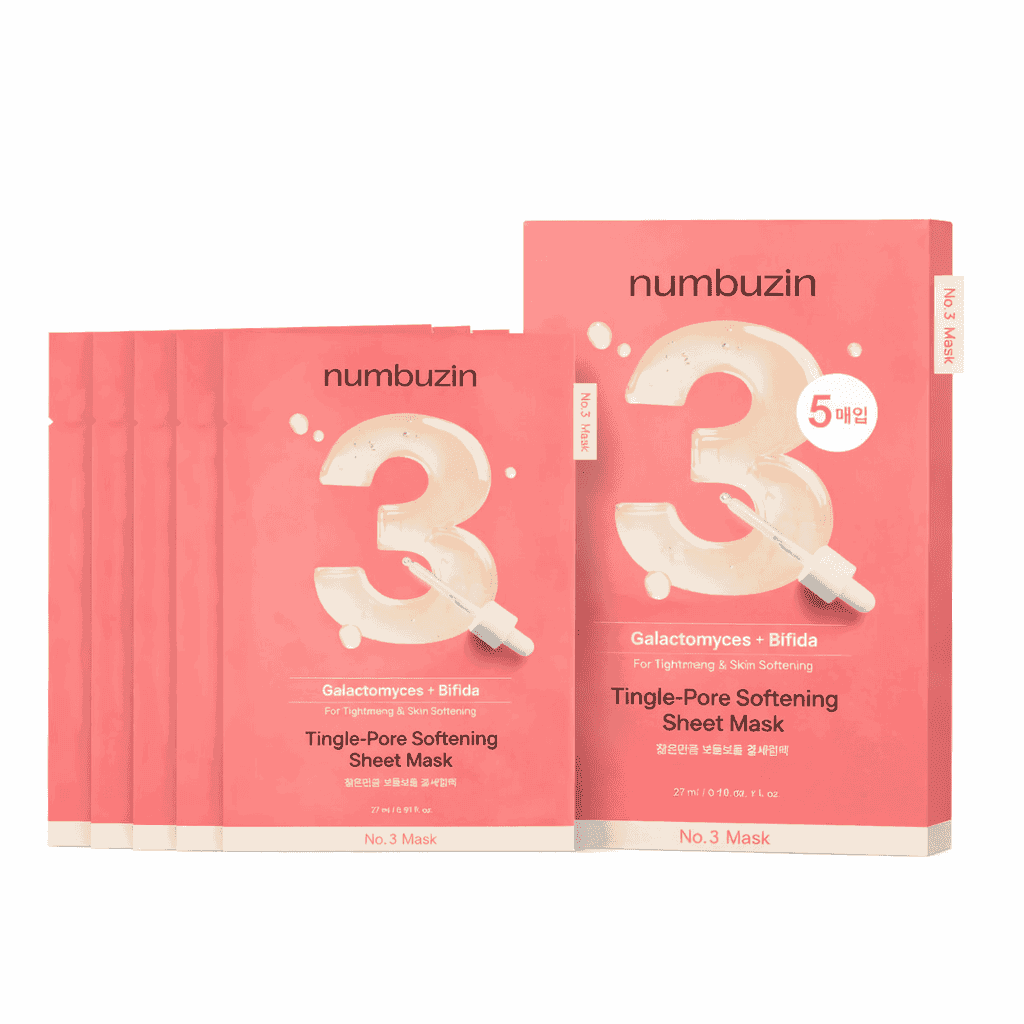 imggg-1 Numbuzin - No. 3 Tingle Pore Softening Sheet Mask, 1 Box, 5ea - Image 1