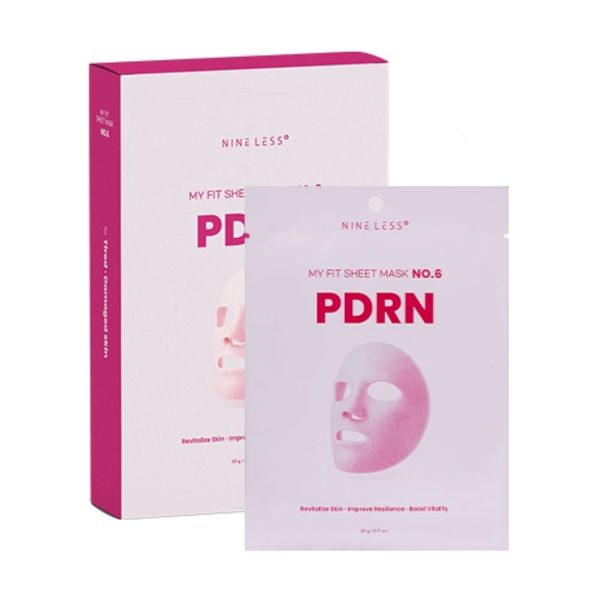 nineless-my-fit-sheet-mask-20g-5ea-no-6-pdrn-64 NINE LESS - My Fit Sheet Mask No.6 PDRN, 1 Box, 20g x 5ea - Image 1