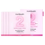 Numbuzin - No.2 Rose PDRN Overnight Collagen Mask, 1 Box, 37g x 4ea