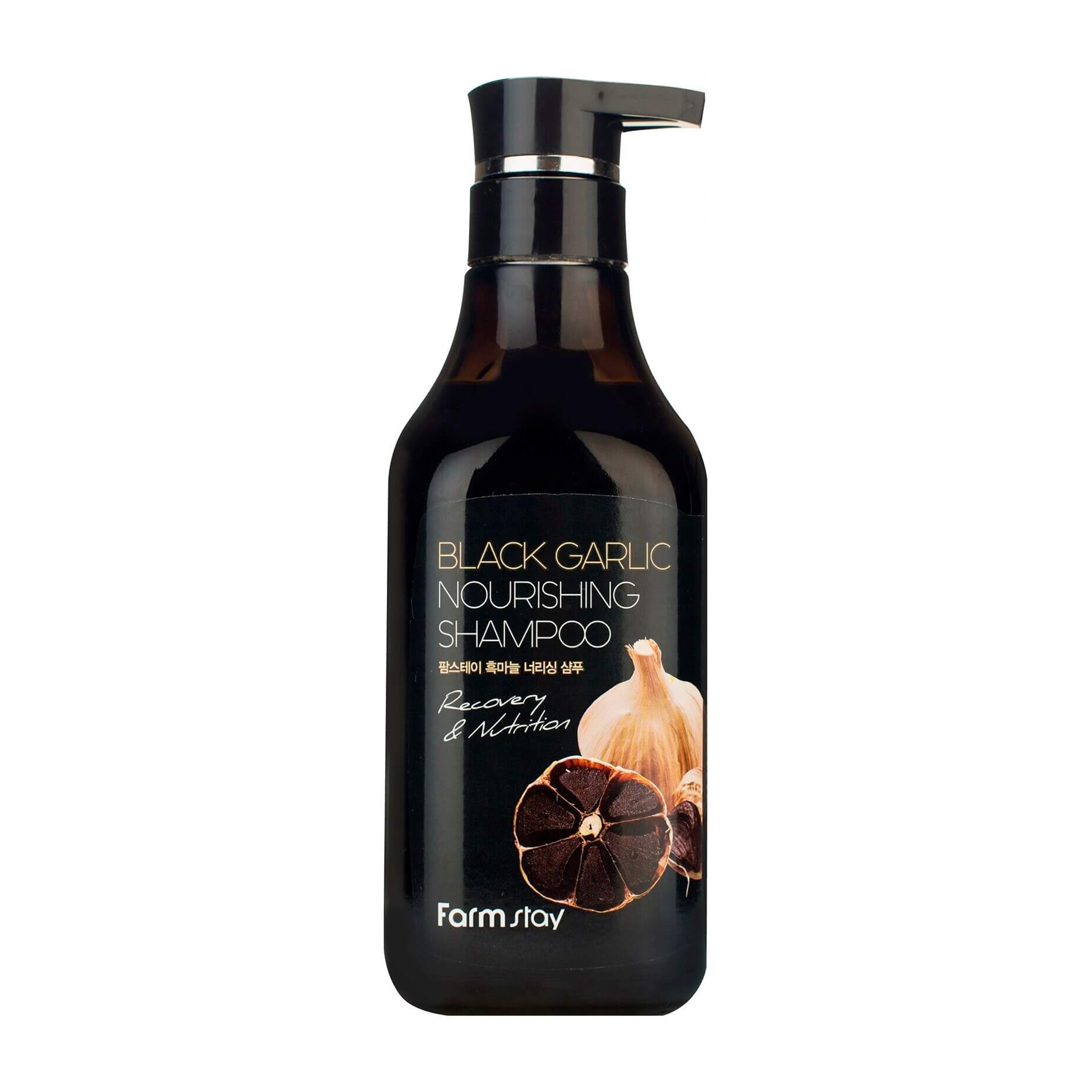 res_0ab083717a89ddc669db75ab14b09b03 Farmstay - Black Garlic Nourishing Shampoo - 530ml - Image 1